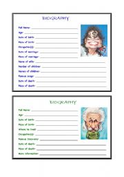 Write biographies