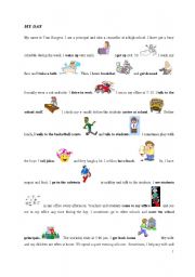 English Worksheet: My day