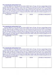 English Worksheet: text and grammar
