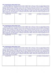 English Worksheet: text and grammar