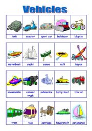 English Worksheet: Vehicles 2/2 (10.08.09)