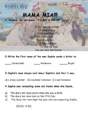 English Worksheet: Mama mia!!! - 1