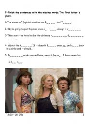 English Worksheet: Mama mia!!! - 2