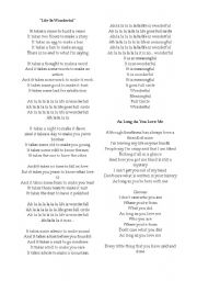 English Worksheet: lyrics music 