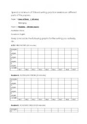 English Worksheet: Study timetable