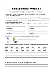 English Worksheet: Compound Words