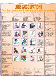 English Worksheet: Jobs and Occupations