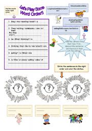 English Worksheet: Lets Play Some Word Order!