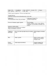 English Worksheet: Vocabulary Lesson Plan