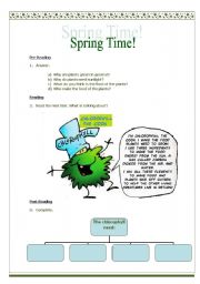 English Worksheet: Spring Time