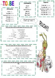 English Worksheet: to be