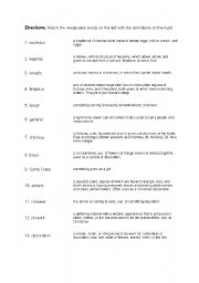 English worksheet: Christmas words matching