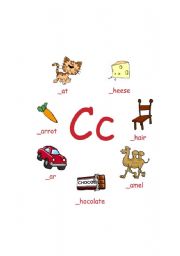 English worksheet: letter C