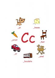 English worksheets: letter C