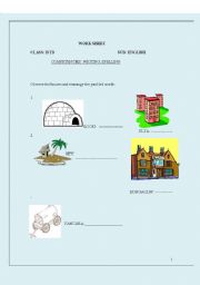 English Worksheet: TYPES OF HOUSES