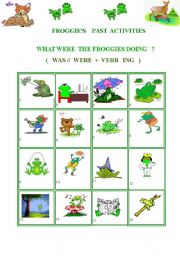 English Worksheet: Funny  frogs
