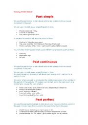 English Worksheet: types of tenses