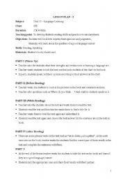 English Worksheet: Lesson Plan 2
