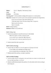 English Worksheet: Lesson Plan 3