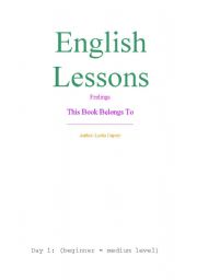 English Worksheet: Feelings Booklet