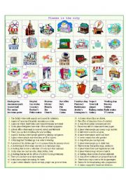 English Worksheet: Places in the city 1