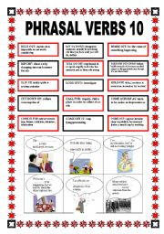 English Worksheet: PHRASAL VERBS 10