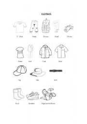English worksheet: Clothes Vocabulary