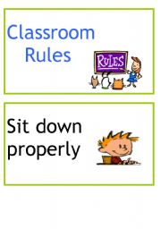 English Worksheet: Classroom rules