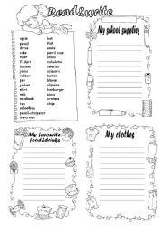 English Worksheet: Read&write  about Amy