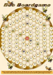 English Worksheet: Bee boardgame (fully editable)