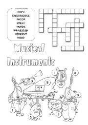 English Worksheet: Musical Instruments