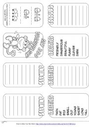 English Worksheet: My Zoo Vocabulary Mini Book