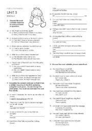 English Worksheet: Modals