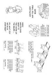 English Worksheet: Goldilock (Song Mini Book)