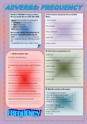 English Worksheet: ADVERBS: FREQUENCY.