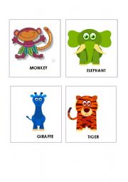 English Worksheet: WILD ANIMALS SET 2