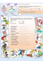 English Worksheet: Subject + Verb + Object with a dash of Pronouns and Tenses