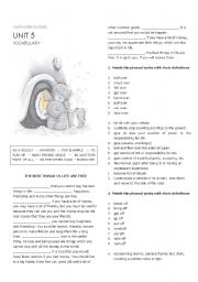 English Worksheet: Vocabulary