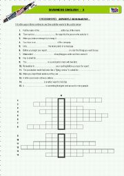 English Worksheet: Business English 3 - Crossword