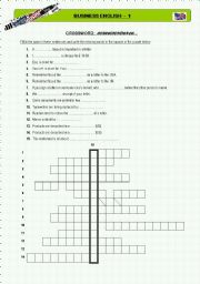 English Worksheet: Business English 1 - Crossword