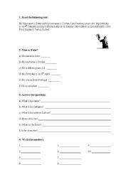 English worksheet: Worksheet