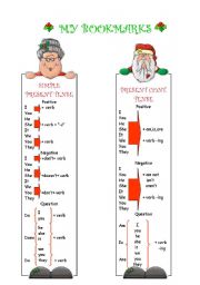 BOOKMARKS(simple present&present continuous)