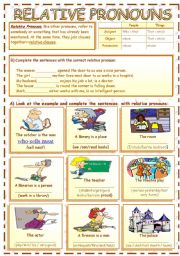 English Worksheet: Relative Pronouns