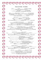 English Worksheet: Romeo and Juliet - The Killers