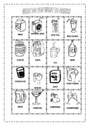 What do you want to drink? CLASSIFY HOT, COLD, BOTH, UNSCRAMBLED THE WORDS, COLOR THE CARDS