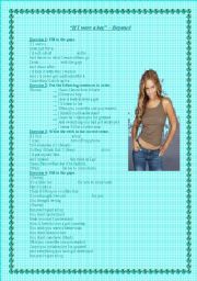 English worksheet: If I were a boy - Beyonc