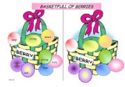 English worksheet: Basketfull of Berries (B& W version included)
