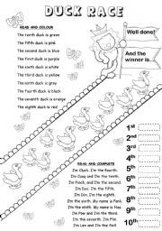 English Worksheet: Ordinal numbers