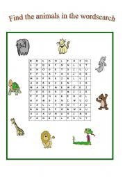 English worksheet: The Animals