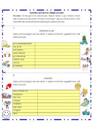 Question and answer (simple present)